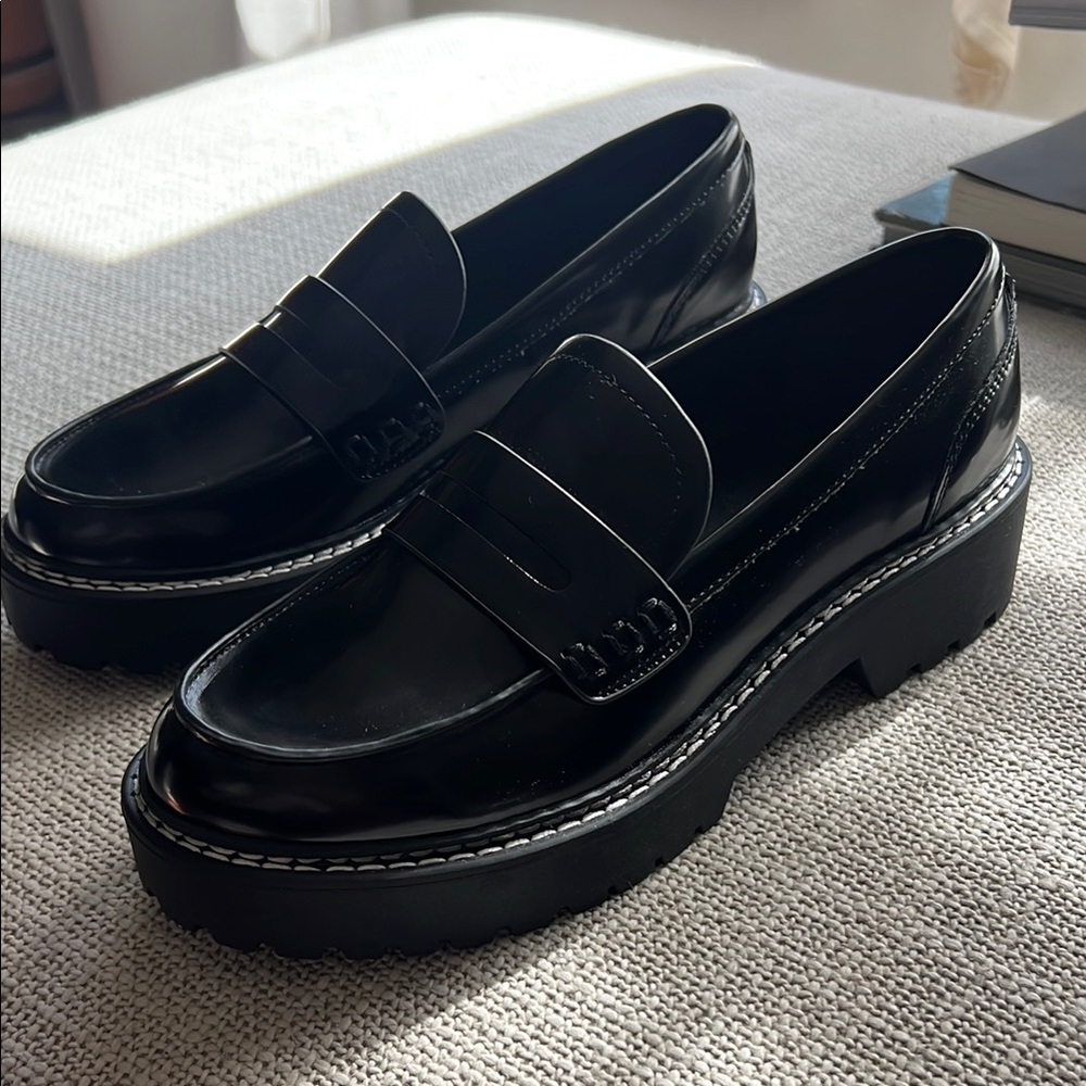 Black Calvin Klein Platform Loafers